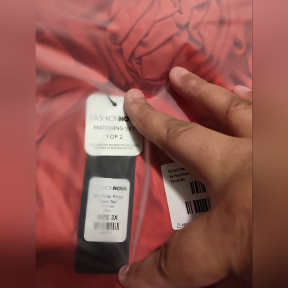 Fashion Nova "My Final Rose πΉ Pant Set" (Red) - Picture 6 of 6